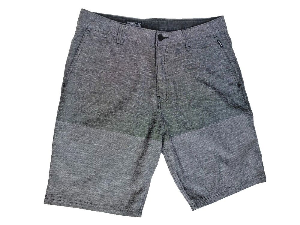 O'Neill Lightweight Hybrid Casual Surfer Chino Shorts Gray Stripe, Men's Size 32